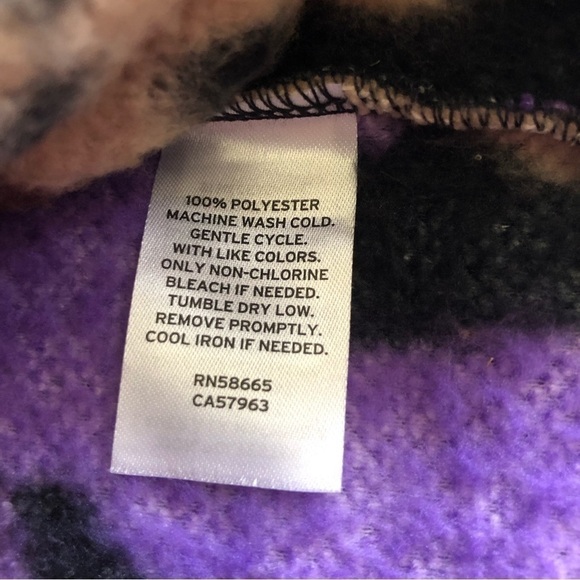 BP Women’s Black Brown Pressed Floral Teddy Bear Cropped Sweatshirt Plus Size 3X - Picture 9 of 9